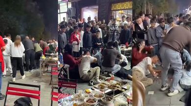 安徽淮北炸锅！女子怒怼邻桌抽烟 动手打人反被狂揍 电话召援兵群殴乱战 多人血溅当场！